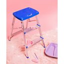 Ver imagem 4 de Escada Banqueta 3 Degraus Reforçada Alumínio Azul Mor