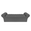 Ver imagem 1 de Recamier Baú Calçadeira Quarto Queen 158cm Barcelona:suede Cinza Escuro
