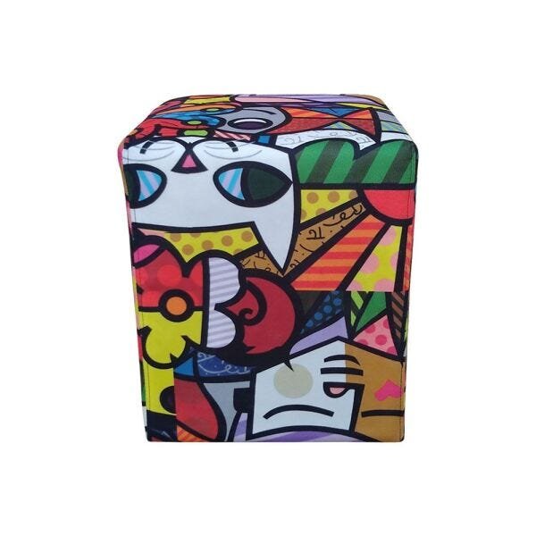 Puff Dado Decorativo Estampa Romero Brito - 2