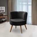 Ver imagem 1 de Poltrona para Sala Decorativa Bela Suede Preto Rover & Beato