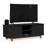 Rack / Bancada FL Para TV Até 55'' Estilo Retrô Com Estrutura dos Pés em Madeira Tampo e Portas em M - 1