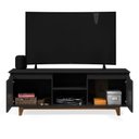 Ver imagem 4 de Rack / Bancada FL Para TV Até 55'' Estilo Retrô Com Estrutura dos Pés em Madeira Tampo e Portas em M