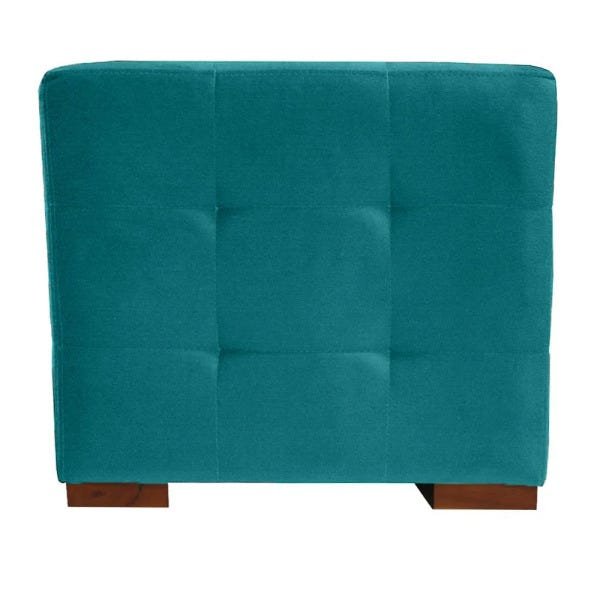 Puff Cuba Decorativo Suede Azul - 2