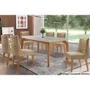 Ver imagem 1 de Mesa Sala Londrina 180 + 6 Cad Dafne Capuccino Rufato
