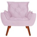 Ver imagem 3 de Namoradeira + 2 Poltronas Opala Suede Rosa