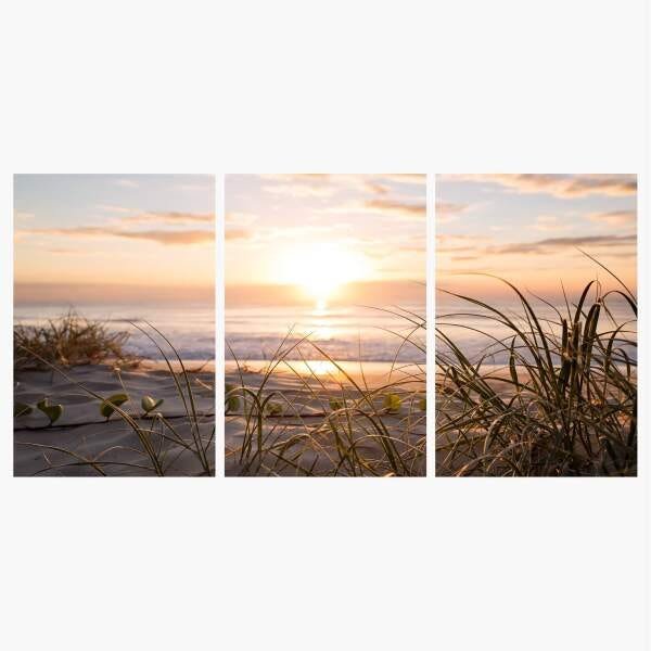 Quadro decorativo Praia Entardecer Pôr do Sol Paisagem Para Sala Quarto 60x120 - 1