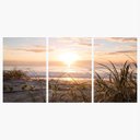 Ver imagem 1 de Quadro decorativo Praia Entardecer Pôr do Sol Paisagem Para Sala Quarto 60x120