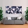 Quadro decorativo Abstrato Preto e Branco Bolhas Bubbles Moderno - 1
