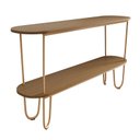 Ver imagem 1 de Aparador Requinte Pés de Aço Tubular 160 cm Canela/Dourado