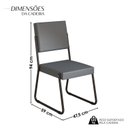 Ver imagem 3 de Kit 4 Cadeiras para Sala de Jantar Napoli