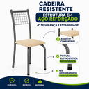 Ver imagem 3 de Kit Conjunto 4 Cadeiras Metal Assento Cozinha Sala de Jantar