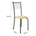 Ver imagem 6 de Kit Conjunto 4 Cadeiras Metal Assento Cozinha Sala de Jantar