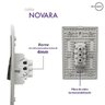 1 Interruptor Simples Horizontal Com Placa 4x2 Cumaru - Novara Colors icn - 4