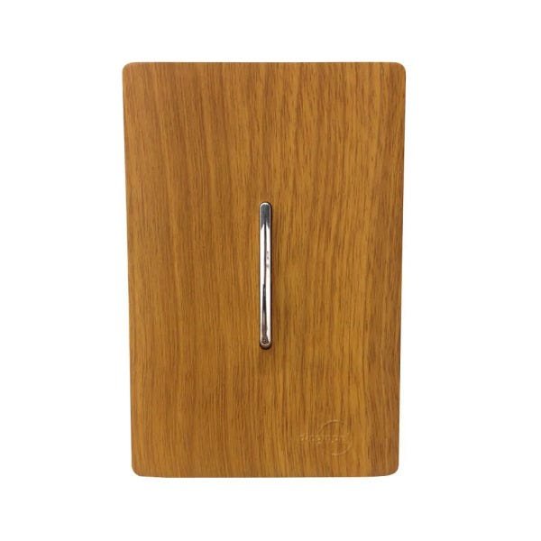1 Interruptor Simples Horizontal Com Placa 4x2 Cumaru - Novara Colors icn - 2