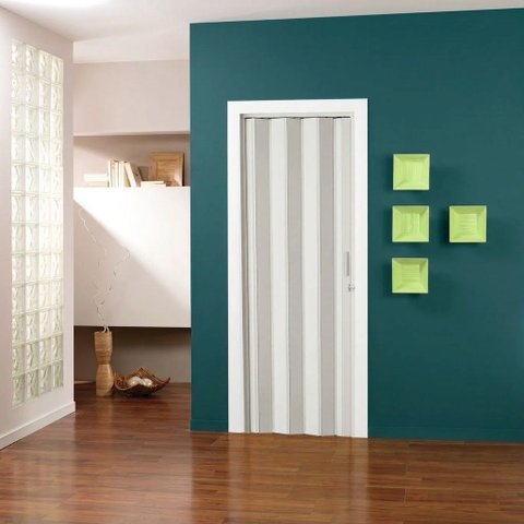 Porta Sanfonada de PVC 210cm x 84cm Pronta Bcf Branco