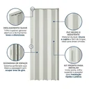 Ver imagem 5 de Porta Sanfonada de PVC 210cm x 84cm Pronta Bcf Branco