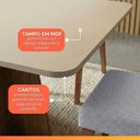 Ver imagem 6 de Conjunto Sala de Jantar Mesa Quadrada 0,90m Moove 4 Cadeiras Linho Milano Viero Madeirado / Cinza