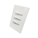 Ver imagem 1 de 2 Interruptores Simples + 1 Interruptor Paralelo Cromados C/Placa 4x2 Branca - Novara idn