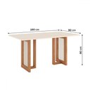 Ver imagem 3 de Mesa de Jantar 6 Lugares Yara Nature/off White/linho - Henn