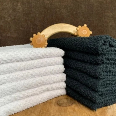 Kit 5 Toalhas de Rosto para Salão 100% Algodão 70x48cm Branca