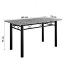 Ver imagem 3 de Conjunto de Mesa Sala de Jantar Leia com 6 Cadeiras Tubular Granito 1,40m Artefamol Preto/flor