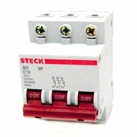 Disjuntor Serie Sd63 02a 3p Curva C Steck