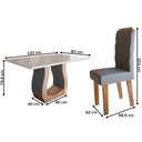 Ver imagem 3 de Mesa de Jantar 4 Lugares Belvedere Mel/blonde/cinza - Panorama Móveis