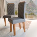 Ver imagem 5 de Mesa de Jantar 4 Lugares Belvedere Mel/blonde/cinza - Panorama Móveis