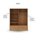 Ver imagem 4 de Guarda Roupa Madeira Maciça 3305U Nest 04 Portas e 04 Gavetas Tauari Finestra