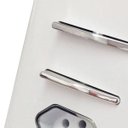 Ver imagem 2 de 2 Interruptores Simples + Tomada Univ 2P+T 20A Cromados com Placa 4x2 Branca - Novara idn