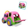 Carrinho BABY LAND Dino Escolar 3028 ônibus Didático Infantil Encaixe Formas Presente Dia da - MENIN - 3