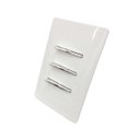 Ver imagem 1 de 3 Interruptores Paralelos Horizontais Cromados com Placa 4x2 Branca - Novara Idn