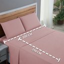 Ver imagem 6 de Kit Jogo de Cama Casal 200 Fios Toque Macio 200% Algodão 4 Peças:rose
