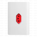 Ver imagem 1 de Tomada Universal Vertical 2P+T 20A Vermelha Cromada Com Placa 4x2 Branca - Novara tdn