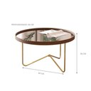 Ver imagem 3 de Mesa Centro de Sala Pensilvania Castanho Dourado