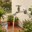 Ver imagem 2 de Torneira Parede para Jardim e Tanque Bica Longa Ômega 26500 Meber - Cromado