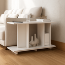 Ver imagem 1 de Mesa de Apoio Lateral Canto Branco Aparador de Sofá