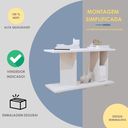 Ver imagem 2 de Mesa de Apoio Lateral Canto Branco Aparador de Sofá