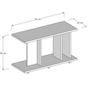 Ver imagem 3 de Mesa de Apoio Lateral Canto Branco Aparador de Sofá