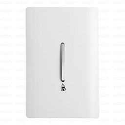 Pulsador para Campainha Vertical Cromado com Placa 4x2 Branca - Novara - 1