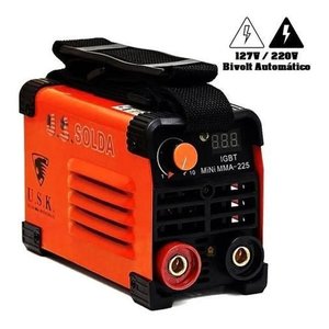 Máquina de Solda Inverter Usk Mini Mma-225 Bivolt