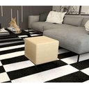Ver imagem 2 de Puff Design Sevilha Preto e Bege - Cor: Preto