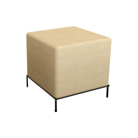 Puff Design Sevilha Preto e Bege - Cor: Preto