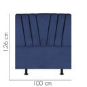 Ver imagem 2 de Cabeceira Estofada Bélgica 100cm Solteiro Para Cama Box Quarto Suede Azul Marinho - Gat Magazine