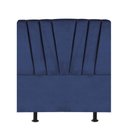 Ver imagem 1 de Cabeceira Estofada Bélgica 100cm Solteiro Para Cama Box Quarto Suede Azul Marinho - Gat Magazine