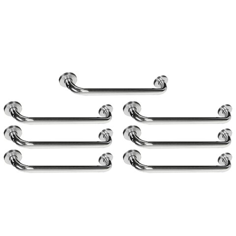 Alça Apoio 50cm Barra Suporte Anti Queda Kit 7 Uni Gestante Idoso Cadeirante Pcd Box Banheiro Escada