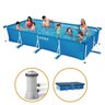 Piscina Estrutural Retangular 7.127 Litros Com Filtro + Capa Pvc Armação Intex - 220V - 1