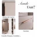 Ver imagem 5 de Kit 10 Puxador Drop Alumínio Porta Gaveta Móveis Planej 30cm - Cobre