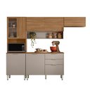 Ver imagem 4 de Cozinha Compacta com Balcão Alba Amêndola Touch Nude Demóbile