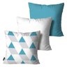 Kit com 3 Almofadas Mdecore Geométrica 45x45cm DEC5054 - 1